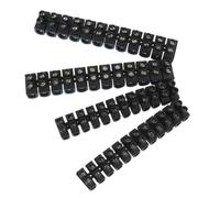 Blocs de jonction électriques - Barrières de connexion électrique du terminal - Connecteur rapide borne de serrage pour câble - Lot 4 Barrettes De Connexion 12 Plots Noires - Debflex