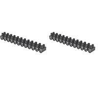 Blocs de jonction életriques | Barrières de Connexion Terminal | Connecteur Rapide borne de Serrage pour câble électrique|Barette 10 mm Vrac | 704040, Noir Vrac, 10 milimètre carré (Lot de 2)