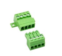 Blocs de jonction enfichables 10 paires de plaques de verrouillage type 2EDGRKC borne d'accueil 15EDGKP-3,5 mm/3,81 mm plaque de base fixe 2p-24 broches(4pin,Pitch 3.81mm)