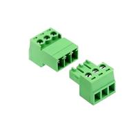 Blocs de jonction enfichables Lot de 5 connecteurs à vis à angle droit 15EDGRK 3,81 mm 2/3/4/5/6 broches, pas de 3,81 mm, fiche mâle + embase femelle(10P)