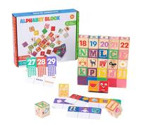 Blocs De Lettres en Bois | Jouets Puzzle d'apprentissage des Couleurs en Bois,Jouets Blocs Empilables Motifs Animaux - pour en Bas Âge Maternelle Maison Crèche Salle De Jeux Anniversaire