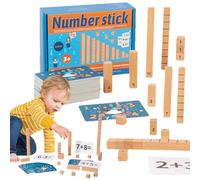 Blocs de mathématiques, cubes de comptage | Blocs de construction de chiffres en bois inodores, jeux d'addition et de soustraction pour habiletés motrices fines