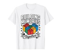 Blocs de mémoire de Construction Maître de Construction Briques Jouets T-Shirt Graphique avec Valeur