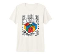 Blocs de mémoire de Construction Maître de Construction Briques Jouets T-Shirt Haut de Gamme