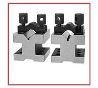 Blocs de métrologie Paire de masse V-Block avec jeu de pinces Paire assortie de précision Précis 35x35x30mm 90 ° Outil de jauge multi-usage for machiniste Pour indicateur à cadran/jauge de profondeur/