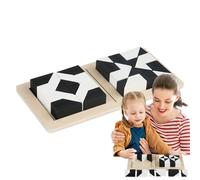 Blocs de Motif, Blocs de cachette en Noir et Blanc | Puzzle éducatif Toy pour Les Tout-Petits, Jeu d'apprentissage Amusant pour 3+ garçons et Filles, développez la créativité, Le tri de for