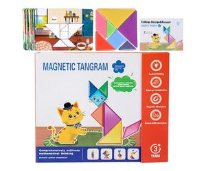 Blocs de motifs, jouets éducatifs magnétiques à figures géométriques, pour salles de classe préscolaire, maternelle et homeschool pour les âges 3+