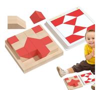 Blocs de motifs STEM - Kit de puzzle éducatif pour casse-tête, défi logique des blocs de masquage, ensemble de jouets de pensée créative, jeu interactif parent-enfant, outil d'apprentissage de résolut