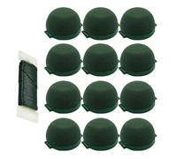 Blocs De Mousse Florale,12 Pièces Demi-Boule Mousse Florale Pour Compositions Florales | Arrangement Végétal Sec Vert avec Structure en Fil pour Décorations de Jardin, Bouquets, Vases et Événements