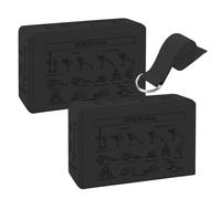 Blocs de mousse - Lot de 2 cales antidérapantes et portables, équipement d'exercice pour étirements, méditation, équilibre, entraînement de flexibilité, entraînements de gym, voyages et pratique pour