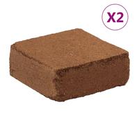 Blocs de Noix de Coco Briques Coques Accessoires Jardinage Jardin 2 pcs vidaXL