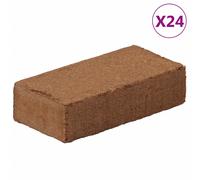 Blocs de Noix de Coco Briques Coques Accessoires Jardinage Jardin 24 pcs vidaXL