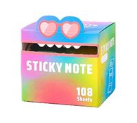 Blocs de notes autocollants colorés pour planificateur scolaire, journal et souvenirs quotidiens (H, 7 cm)
