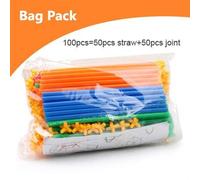 Blocs De Paille 4d Pour Bricolage, Couture En Plastique Insérée, Blocs De Construction, Briques À Assembler, Jouets Éducatifs Et Loisirs Pour Enfants