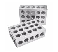 Blocs de précision 23 trous 25-50-75 mm 1 paire (2 pièces), ensemble de blocs de serrage parallèles, bloc en acier 23 trous 1-2-3" Outils de travail du bois(25-50-75mm)
