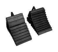 Blocs de Roue Antidérapants en Caoutchouc, 2 Pièces, Cales de Sécurité Noires pour Voiture et Remorque, Support de Pneu