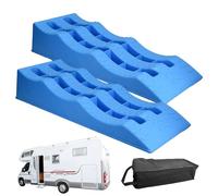 Blocs de roues automatiques - Cales de roue pour camping-car, 2 pièces, blocs de nivellement en 3 étapes - Cales de roue et niveleurs de remorque, blocs de nivellement légers pour camping-car ou remor