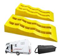 Blocs de roues automatiques | Cales de roue pour camping-car, 2 pièces, blocs de nivellement en 3 étapes,Outils de stationnement sur sol inégal, cales de roue et niveleurs de remorque pour stabiliser