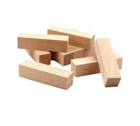 Blocs de Sculpture en Bois,10 pcs Sculpture Sur Bois de Tilleul Naturelle Blocs de Bois pour Artisanat Blocs de Sculpture Inachevés pour Sculpture le Façonnage et Peinture de Bricolage D'art Créatif