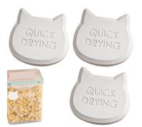 Blocs de séchage des aliments pour animaux de compagnie - absorbeurs d'humidité de la terre 3x pour le stockage | Jolies bandes de déshumidificateur de chat, petits paquets pour sèche-linge