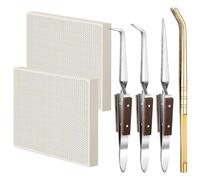 Blocs de soudure et pince à épiler de verrouillage - Outils pratiques de réparation de bijoux en fer - Bloc de soudure pour amateurs de bijoux