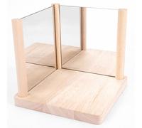 Blocs De Tri Et D'Empilage En Bois, Jouets D'Apprentissage Préscolaire À Miroir Avec 11 Cartes D'Instruction De Construction, 8 Pièces