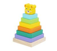 Blocs d'empilage en bois, blocs d'empilage jouets, jeu de construction de coordination éducative à la main, jeu d'éducation au développement sensoriel pour garçons et filles de 3 ans