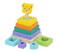 Blocs d'empilage en bois, blocs d'empilement de jouets,Jouets de construction éducative interactive pour | Jeu d'empilage de développement sensoriel pour d'âge co