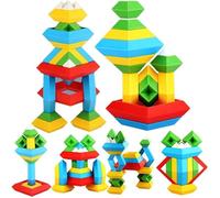 Blocs D'empilement De Pyramide Jeu De Blocs De Construction Empilables Pyramidaux Géométriques Jouets Empilables 30PCS
