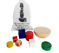 Blocs d'équilibrage en bois - Jeu de stratégie de la tour oscillante pour les | Challenge de pile d'hémisphère en bois avec sac, jouet d'apprentissage motorisé pour nourrissons, jeu de liaison