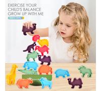 Blocs D'Équilibre D'Animaux En Plastique, 13 Pièces/Ensemble, Blocs De Construction À Assembler En Forme D'Animal, Jeux À Empiler, Jouet Éducatif Pour Enfants