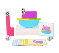 Blocs d'équilibre en bois, jeu de puzzle de construction sensorielle, compact pour apprendre à poser sur une table, STEM Play Skill Boost, système de pièces entrelacées en bois de hêtre naturel, 16,5