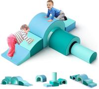 Blocs d'escalade intérieure pour Enfants, Blocs de Construction pour,Parcours motricité bébé, Bloc Mousse motricité bébé de Souples géants en (Bleu Clair)