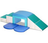 Blocs d'escalade intérieure pour Enfants, Blocs de Construction pour,Parcours motricité bébé, Bloc Mousse motricité bébé de Souples géants en (Bleu Clair-6)