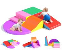 Blocs d'escalade intérieure pour Enfants, Blocs de Construction pour,Parcours motricité bébé, Bloc Mousse motricité bébé de Souples géants en (Macaron Color-6)