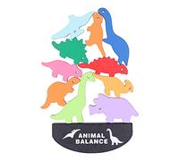 Blocs Empilables en Bois pour Enfants, Matériau de Haute qualité, Forme d'animal Mignon, Jouet éducatif pour Améliorer la volonté, pour Enfants de 3 Ans et Plus (Motif de Dinosaure)