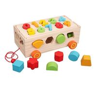 Blocs En Bois Forme Géométrique Boîte Assortie Bébé Jouet Montessori Boîte De Voiture Intellectuel Multifonctionnel Cadeau D'éducation De La Petite Enfance