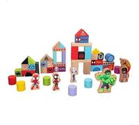 Woomax Friends Spidey Amazing Playset Wooden Blocks 50 Pieces Multicolore 18 Months Enfants