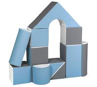 Set De 11 Blocs En Mousse Pour Le Jeu Blanc, Bleu Clair, Gris