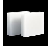 Blocs en plastique réutilisables en PP blanc, 2 pièces(120x120x4mm)