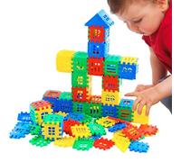 Blocs entrelacés - Blocs de gaufres empilables amusants pour | Jouets éducatifs de construction Stem pour développement sensoriel, jeu créatif de style montesori pour d'âge prées