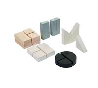 Plan Toys – Cubes en bois sensoriels 'Blocs de Fractions'