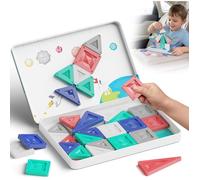 Blocs magnétiques avion 40 pièces - boîte de rangement métal 1.7 cm - construction silencieuse 120 min - jouet enfant 3 à 6 ans
