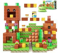Blocs magnétiques de construction - Build Mine Magnet World - Jouets magnétiques pour garçons et filles de 5 à 7 ans, éléments de jeu à construire - Jouets cadeaux pour garçons et filles de 3 ans et