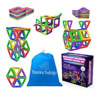 Blocs magnétiques et tuiles de construction - Jouet éducatif STIM en blocs magnétiques pour enfants, créativité, apprentissage préscolaire, sensoriel Montessori, jouets magnétiques pour tout-petits