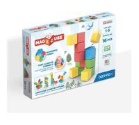 Blocs magnétiques - GEOMAG - Set créatif - 16 pièces - Éducatif - Plastique recyclé - Dès 12 mois