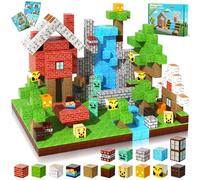 Blocs magnétiques - Lot de 100 blocs de construction magnétiques - Cubes de construction pour enfants, jouets de jeu STEM améliorés en 2025, cadeaux de Noël et d'anniversaire pour garçons et filles à