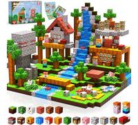 Blocs magnétiques - Lot de 150 Blocs de Construction magnétiques en Prairie - Jouet sensoriel pour Enfants de 3 Ans et Plus - Jouet sensoriel pour Enfants de 3 Ans et Plus - Cadeau de Noël et
