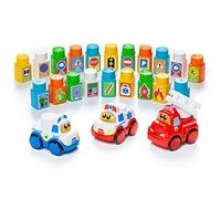 Blocs Molto Set + 3 Voiture électriques + Grand Tapis de Jeu