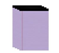 Blocs-notes A5 à Règles Larges avec Double Marge Rouge (4 pièces 12,7 x 20,3 cm, 50 pages.)